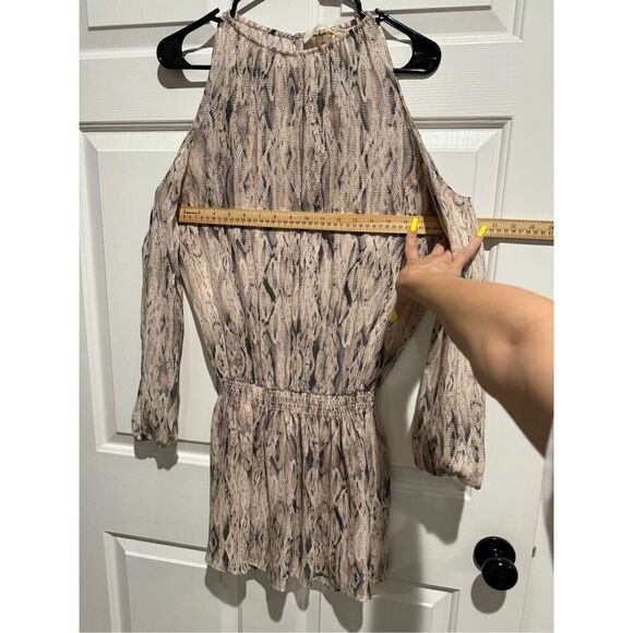 RAMY BROOK Lauren Blush Combo 100% Silk Smocked Waist Dress Small - Picture 5 of 15